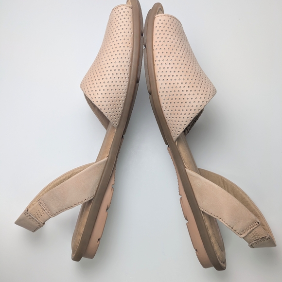 Born Trang Buff Beige Perforated Slingback Leather Sandals Womens Size 10 - Picture 13 of 14